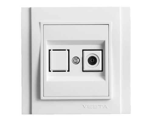 ТВ-розетка Vesta-Electric Verona белый FRZTV020101BEL