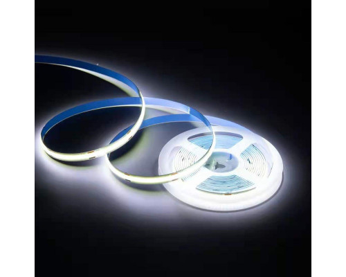 Светодиодная влагозащищенная лента Apeyron 12W/m 320LED/m COB холодный белый 5M 00-392 Светодиодная влагозащищенная лента Apeyron 12W/m 320LED/m COB холодный белый 5M 00-392