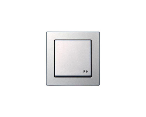 Розетка 2P+E Liregus Epsilon с крышкой серебро 28-1765 Розетка 2P+E Liregus Epsilon с крышкой серебро 28-1765