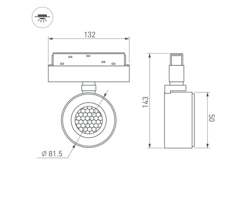 Трековый светодиодный светильник Arlight Mag-Orient-Point-R80-12W Day4000-Mix 048407