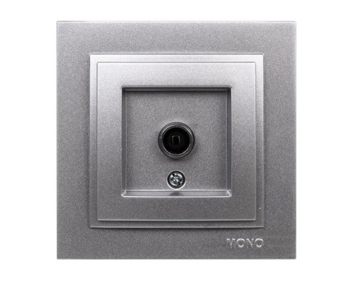 ТВ-розетка проходная Mono Electric Despina универсальная экран серебро 102-212105-137 ТВ-розетка проходная Mono Electric Despina универсальная экран серебро 102-212105-137