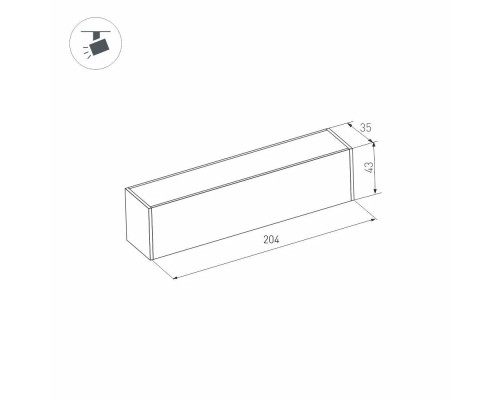 Трековый светодиодный светильник Arlight Mag-Flat-45-L205-6W Day4000 046572 Трековый светодиодный светильник Arlight Mag-Flat-45-L205-6W Day4000 046572