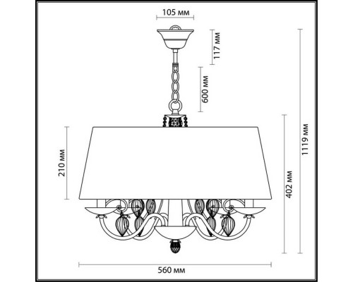 Подвесная люстра Odeon Light Classic Niagara 3921/4 Подвесная люстра Odeon Light Classic Niagara 3921/4