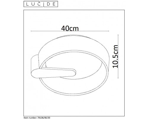 Потолочный светодиодный светильник Lucide Miami 74106/40/30