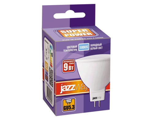 Лампа светодиодная Jazzway GU5.3 9W 5000K матовая 2859785A Лампа светодиодная Jazzway GU5.3 9W 5000K матовая 2859785A