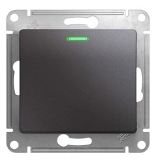 Выключатель одноклавишный Systeme Electric Glossa 10A 250V с подсветкой графит GSL001313
