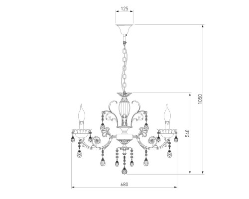 Подвесная люстра Bogates 230/6 Strotskis Подвесная люстра Bogates 230/6 Strotskis