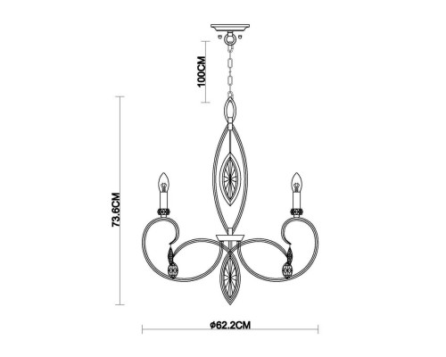 Подвесная люстра Vele Luce Boccaccio VL1266L06 Подвесная люстра Vele Luce Boccaccio VL1266L06
