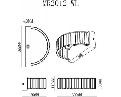 Настенный светодиодный светильник MyFar Irina MR2012-WL