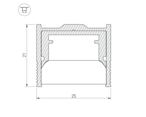 Профиль Arlight WPH-Floor22-2000 ANOD 023291
