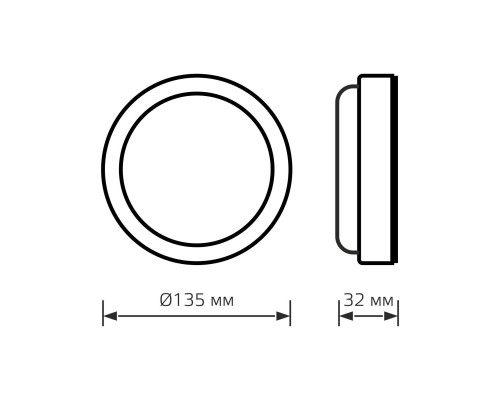 Настенно-потолочный светодиодный светильник Gauss Hall 193411212