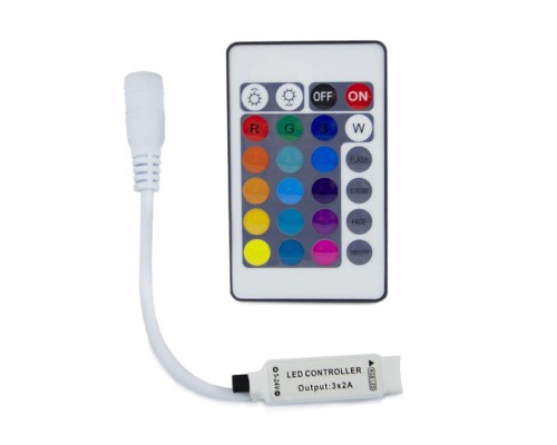 Мини-контроллер RGB OGM с пультом 12/24V C4-15 Мини-контроллер RGB OGM с пультом 12/24V C4-15
