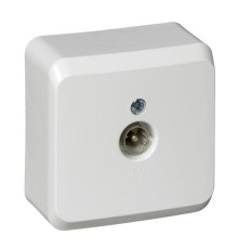 ТВ-розетка Systeme Electric Этюд белая TVA-002B