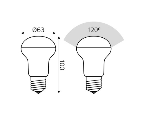 Лампа светодиодная Gauss E14 8W 3000K матовая 63218