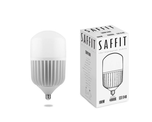 Лампа светодиодная Saffit E27-E40 100W 4000K цилиндр матовая SBHP1100 55100