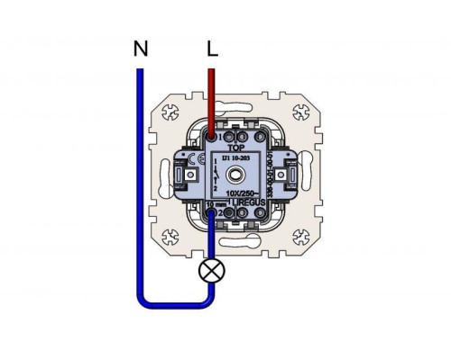 Выключатель одноклавишный Liregus Retro кремовый омбре 29-111