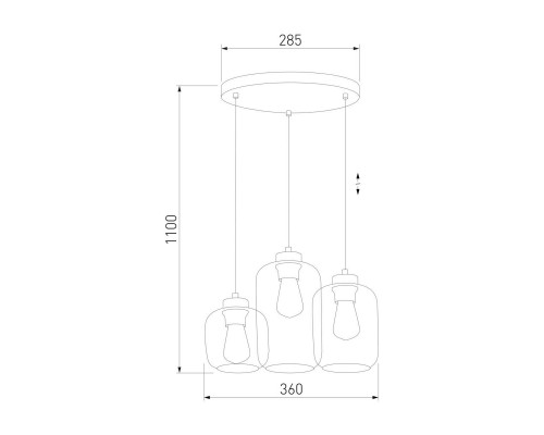 Подвесная люстра TK Lighting 3325 Marco Green