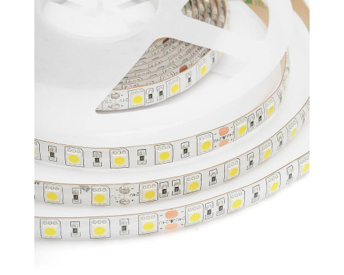 Светодиодная влагозащищенная лента Apeyron 14,4W/m 60Led/m 5050SMD холодный белый 5M 00-318 Светодиодная влагозащищенная лента Apeyron 14,4W/m 60Led/m 5050SMD холодный белый 5M 00-318