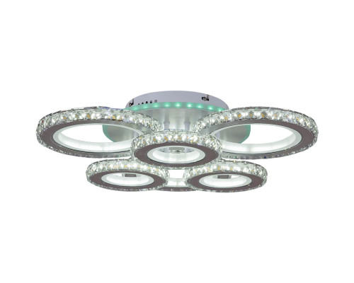 Потолочная светодиодная люстра Reluce 03900-0.3-3+3B WH+CR (RGB) Потолочная светодиодная люстра Reluce 03900-0.3-3+3B WH+CR (RGB)