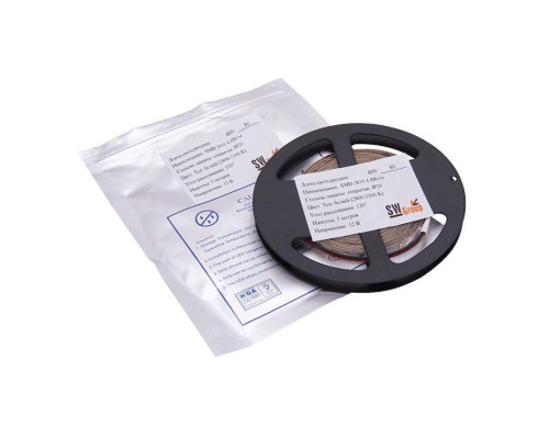 Светодиодная лента SWG 4,8W/m 60LED/m 2835SMD теплый белый 5M 001694