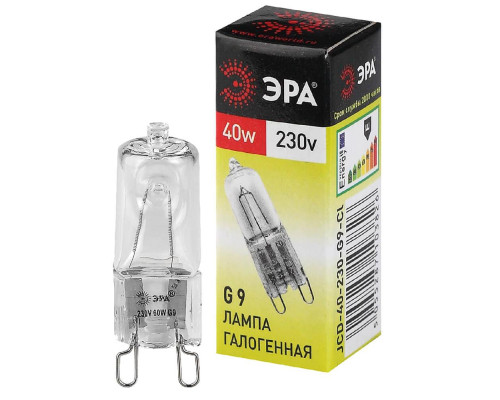 Лампа галогенная ЭРА G9 40W 2700K прозрачная G9-JCD-40-230V-CL C0027378 Лампа галогенная ЭРА G9 40W 2700K прозрачная G9-JCD-40-230V-CL C0027378