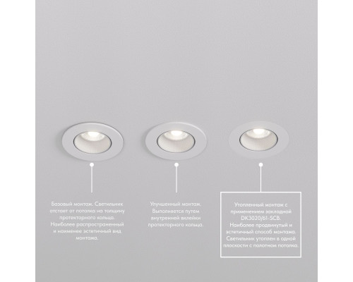 Встраиваемый светильник Denkirs Rodvig DK3061-WH