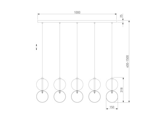 Подвесной светильник Eurosvet Selisa 50092/5 Подвесной светильник Eurosvet Selisa 50092/5