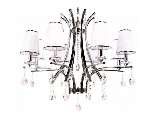 Подвесная люстра Lumina Deco Glamour LDP 66247-8 WT+CHR Подвесная люстра Lumina Deco Glamour LDP 66247-8 WT+CHR