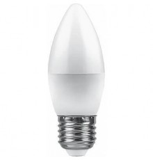 Лампа светодиодная Feron E27 9W 2700K Свеча Матовая LB-570 25936