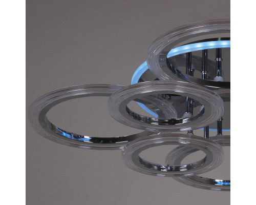 Потолочная светодиодная люстра Reluce 09812-3.3-4+4D CR (RGB) Потолочная светодиодная люстра Reluce 09812-3.3-4+4D CR (RGB)