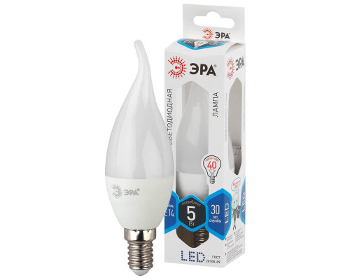 Лампа светодиодная ЭРА E14 5W 4000K матовая LED BXS-5W-840-E14 Б0027968 Лампа светодиодная ЭРА E14 5W 4000K матовая LED BXS-5W-840-E14 Б0027968