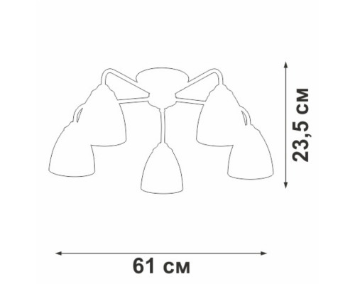 Потолочная люстра Vitaluce V3946-1/5PL