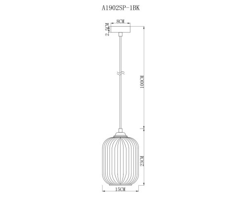 Подвесной светильник Arte Lamp Arwen A1902SP-1BK Подвесной светильник Arte Lamp Arwen A1902SP-1BK