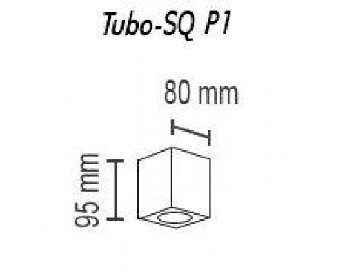 Потолочный светильник TopDecor Tubo8 SQ P1 11
