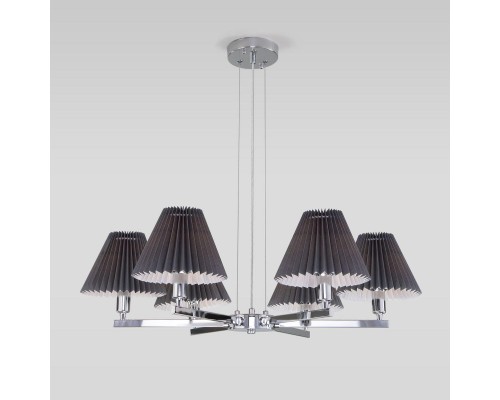 Подвесная люстра Eurosvet Peony 60136/6 хром/графит Подвесная люстра Eurosvet Peony 60136/6 хром/графит