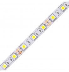 Светодиодная лента Volpe 14,4W/m 60LED/m 5050SMD теплый белый 5M ULS-Q221 5050-60LED/m-10mm-IP20-DC12V-14,4W/m-5M-3000K UL-00004353