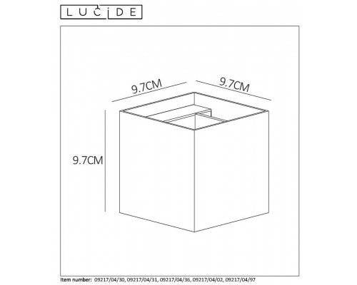 Настенный светильник Lucide Xio 09217/04/97