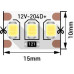 Светодиодная лента SWG 22W/m 204LED/m 2835SMD нейтральный белый 5M 004491