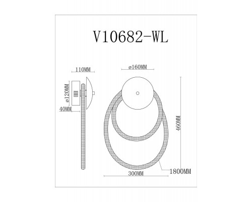 Бра Moderli True V10682-WL