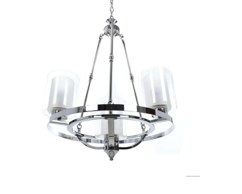 Подвесная люстра Lumina Deco Santini LDP 1220-4 CHR+WT Подвесная люстра Lumina Deco Santini LDP 1220-4 CHR+WT