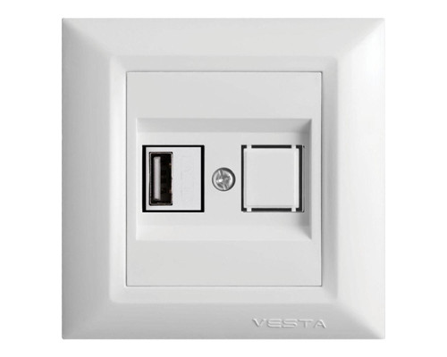 Розетка USB Vesta-Electric Roma белый FRZ00050201BEL
