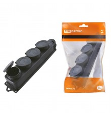 Розетка четырехместная 2P+PE TDM Electric с заглушками SQ0612-0011