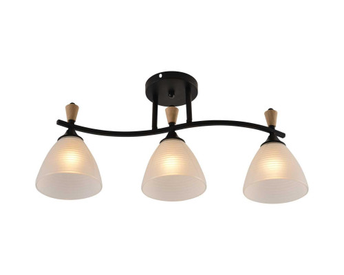 Люстра Reluce 01589-3.3-03B BK+WOOD Люстра Reluce 01589-3.3-03B BK+WOOD