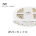 Светодиодная лента Apeyron 14,4W/m 60LED/m 5050SMD холодный белый 5M 00-15