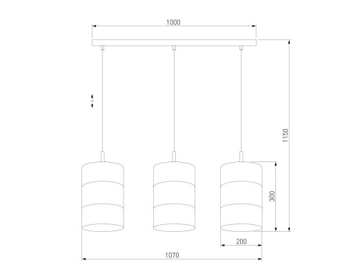 Подвесной светильник TK Lighting 3215 Bogart Black