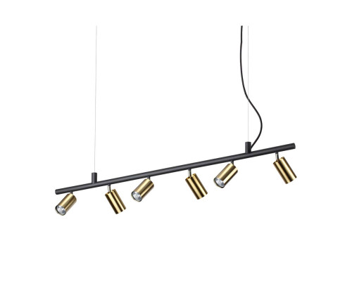 Подвесная люстра Ideal Lux Dynamite SP6 Ottone Satinato 244648
