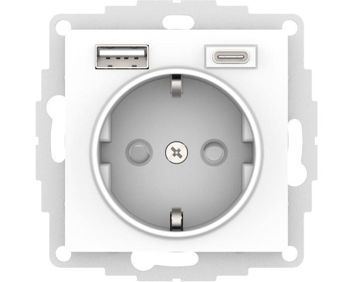 Розетка 2К+З/2хUSB Systeme Electric AtlasDesign 16A 250V Type A+С белая ATN000132 Розетка 2К+З/2хUSB Systeme Electric AtlasDesign 16A 250V Type A+С белая ATN000132