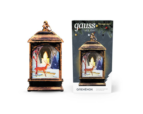 Светодиодный фонарь Gauss Олененок Holiday HL031 Светодиодный фонарь Gauss Олененок Holiday HL031