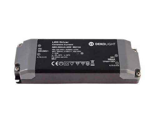 Драйвер Deko-Light Q8H-500mA/40W 27-80V 40W IP20 0,5A 862134 Драйвер Deko-Light Q8H-500mA/40W 27-80V 40W IP20 0,5A 862134