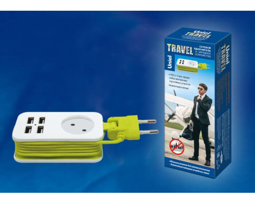 Удлинитель Uniel 1гн х 1,5м б/з Travel S-CT1-1,5U White/Green UL-00003331 Удлинитель Uniel 1гн х 1,5м б/з Travel S-CT1-1,5U White/Green UL-00003331